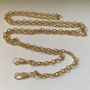 Handbag Purse Gold Tone Oval Cable Chain Strap
